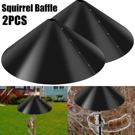 sheet metal baffles|sheet metal squirrel guard.